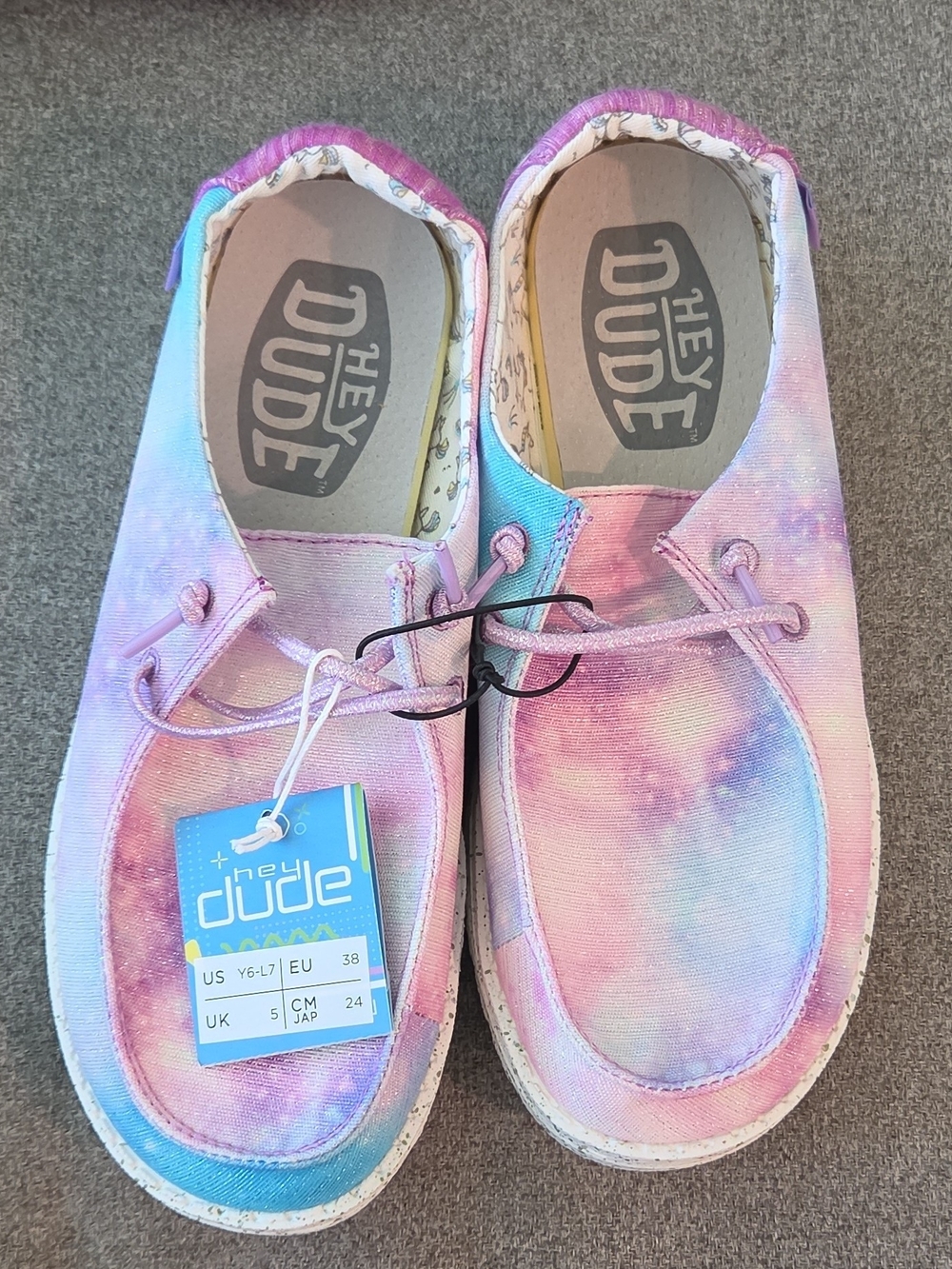 Hey Dude Wendy Dreamer Unicorn Slip-On Sneakers - Pink & Blue